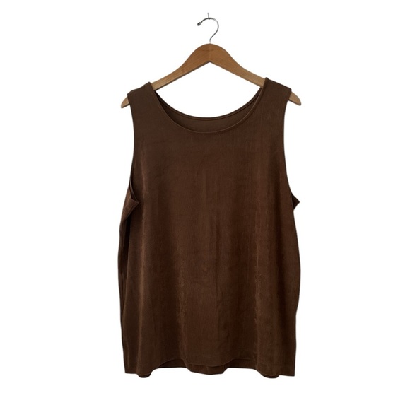 Like New! Chico’s Brown Stretchy Sleeveless Top sz XXL - Picture 1 of 7